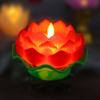 Creative LED Lotus Candles Flameless Desktop Lamp Romantic Night Light  Child Holiday Gift