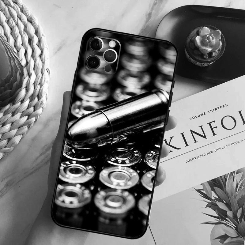 Чехол для телефона с коллажем из военных пуль для iPhone 16 15 14 13 12 11 Pro Max 12 13 Mini 7 8 16 Plus X XR XS Max