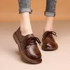 Fashion Spring New Women Shoes Genuine Leather Retro Fashion Loafers Soft Bottom British Comfortable Lace Up Anti Slip Casual Shoes 2025