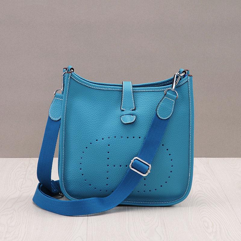 2024 Женская модная сумка через плечо из натуральной кожи Hollow Punch