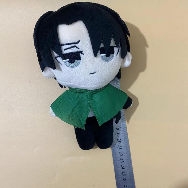 Cute Attack on Titan Plush Eren Mikasa Levi Soft Stuffed Doll Survey Corps Uniform Anime Toy Gift for Shingeki No Kyojin Fans Collectors Home Decor
