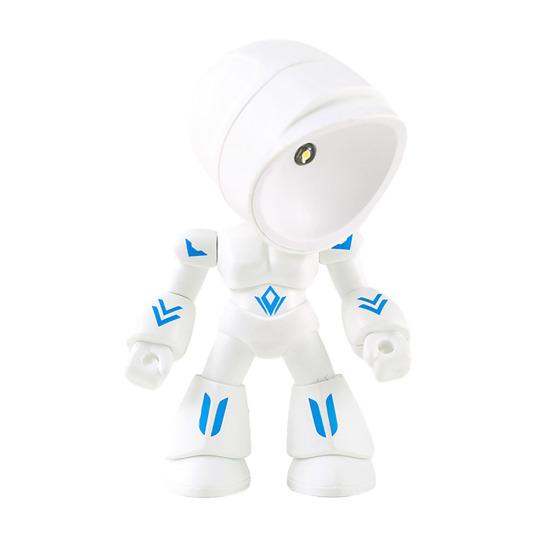 Подвижный робот-ночник, светодиодная настольная лампа с гибким плечом, беспроводной портативный декор для офиса, спальни