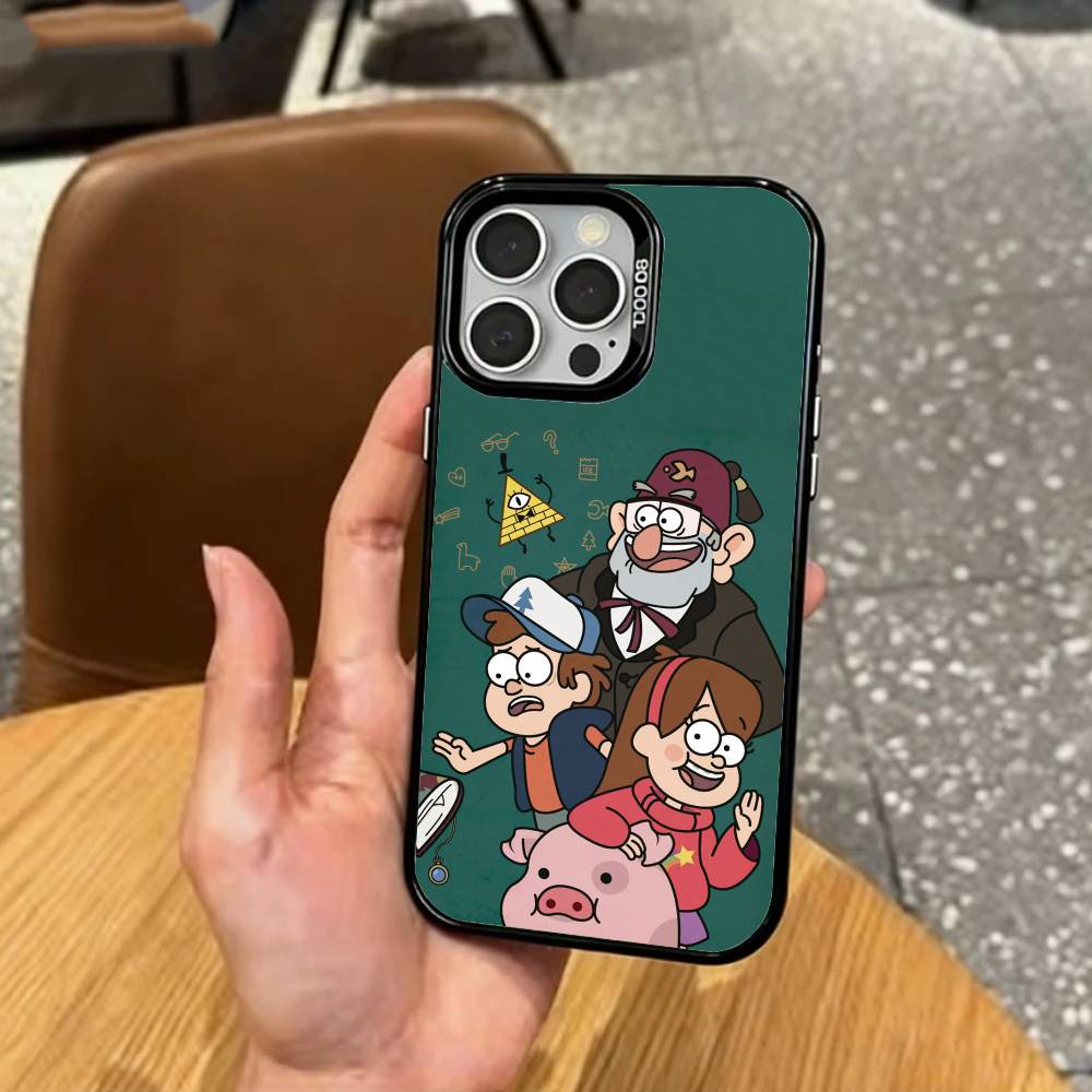 Билл Шифр G-Гравитация F-Падения Чехол для телефона для iPhone17,16,15,14,13,12,11 Plus,Pro Max Цветной Посеребренный Внутренний Чехол