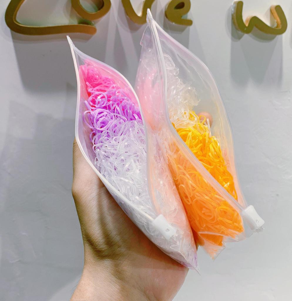 Желейные градиентные маленькие одноразовые резинки для волос YANRONG, 1000 шт./упак., резинка для волос для девочек, держатель для хвоста, аксессуары для волос, резинки для волос