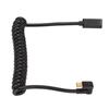 Type C Charging Data Cable Male to Female 4K 60Hz U Shaped Elbow Spring Data Extension Cord for Car Laptop PC