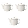 Set of 3 White Matte Sauce Pot Shiruji Setomonohonpo [17×10×10.5cm(470cc)]