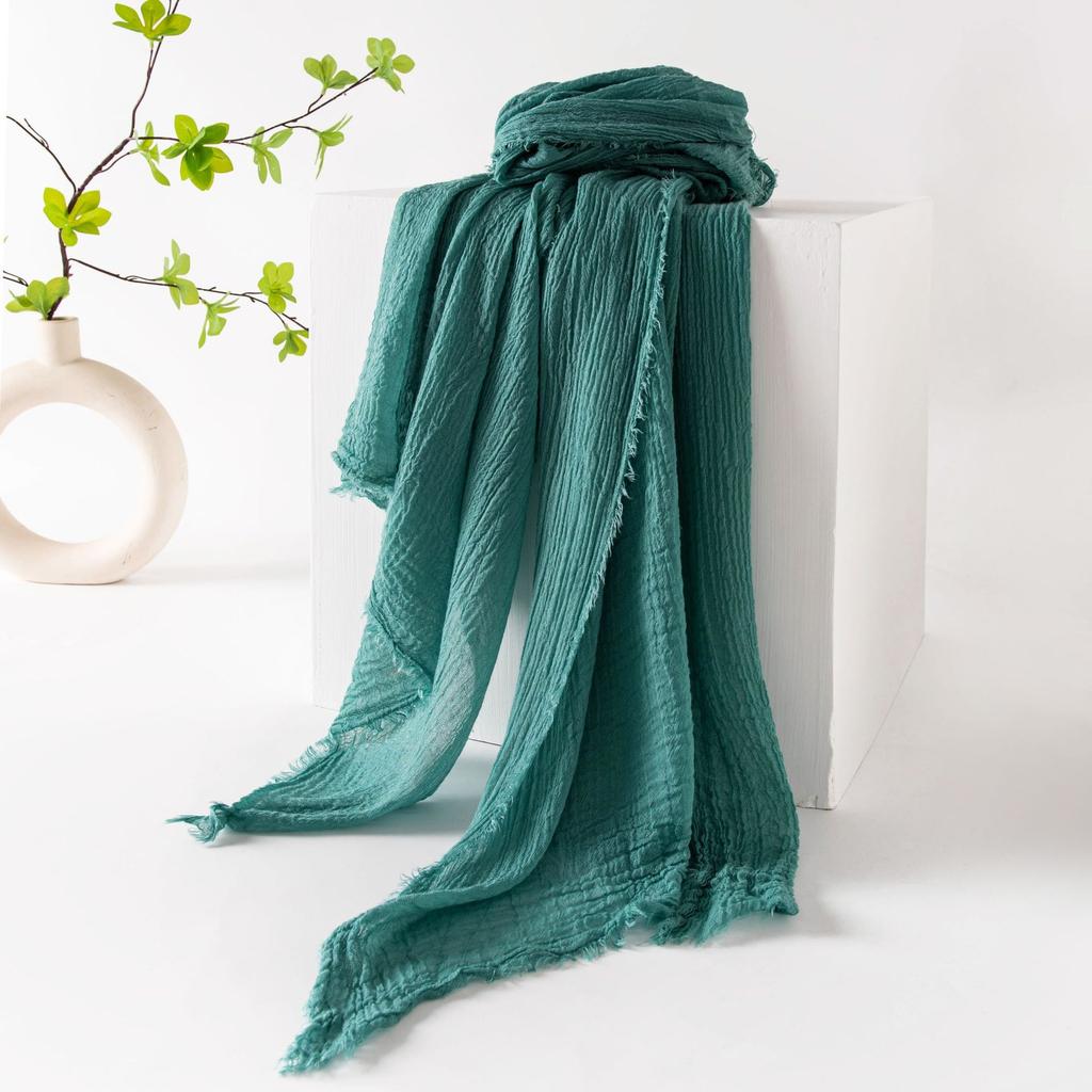 Spring Season, Pure Color, Simulated Silk, Long Strip Scarf, Fashionable, Suitable for Work, Sun Protection, Sheer Scarf, Shawl.