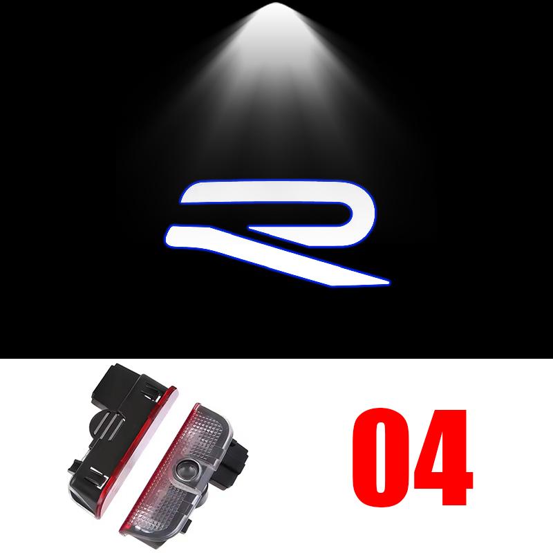2Pcs LED Car Door Projector Welcome Ghost Shadow Light For VW Touareg Golf 5 6 7 Passat B6 B7 B8 B9 MK6 MK7 R GTI Accessories