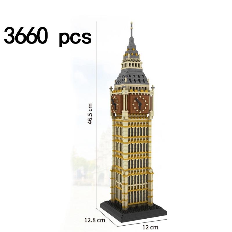 Pzx Mini Blocks World Architecture  Sydney Opera House Big Ben Building Bricks Juguetes For Boy Toys Girl Gift Christmas