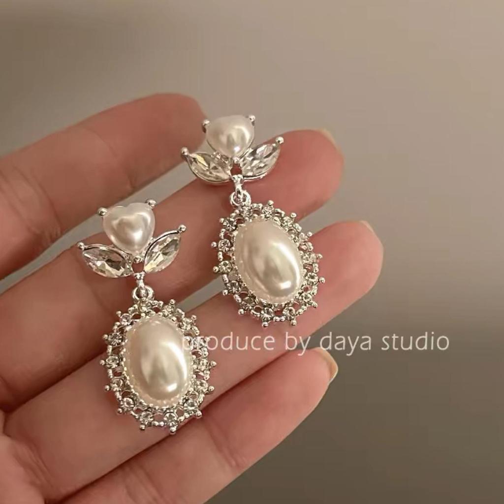 Роскошные клипсы-серьги с весенним жемчугом - Элегантные серьги с бусинами для непроколотых ушей