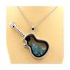 Pierres et Minéraux. Collier Apatite Paraiba brut. Modèle guitare.