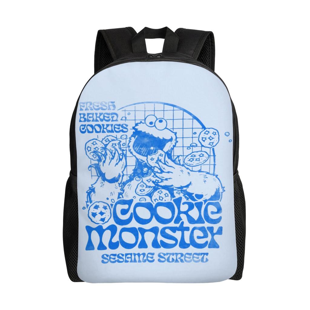 Рюкзак Cookie Monster для мужчин и женщин, водостойкий, школьный, для колледжа, с принтом мультяшного персонажа, сумка для книг