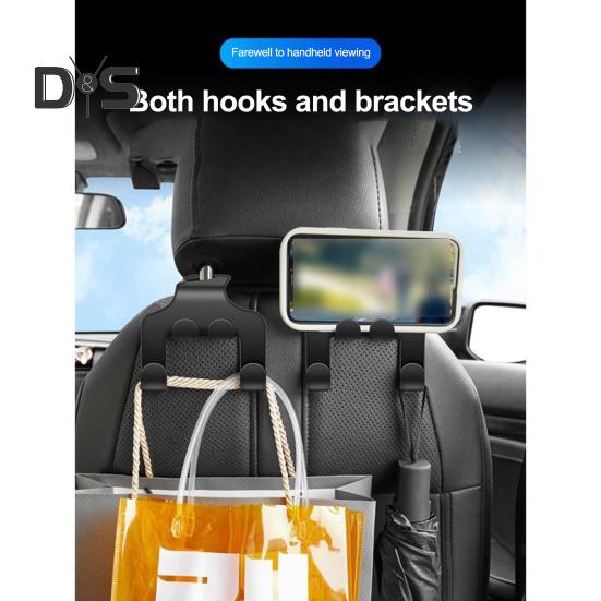 2 шт., крючок для подголовника автомобильного сиденья, держатель для телефона, сверхмощный многофункциональный автокресло, крепление на спинку сиденья, органайзер, вешалка, аксессуары для салона автомобиля