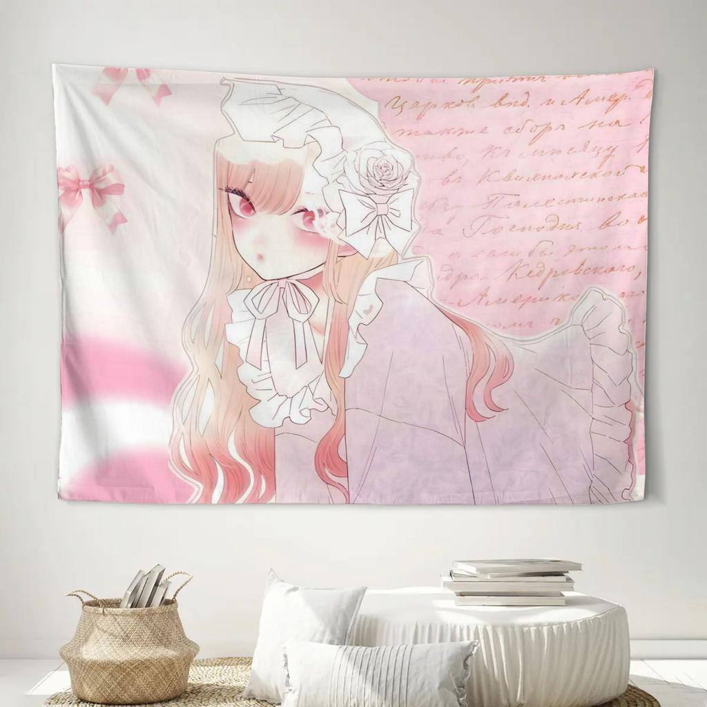 VIKAMA Cartoon Animation Female Tapestry Suitable For Bedroom And Living Room Wall Hangings For Home Decoration