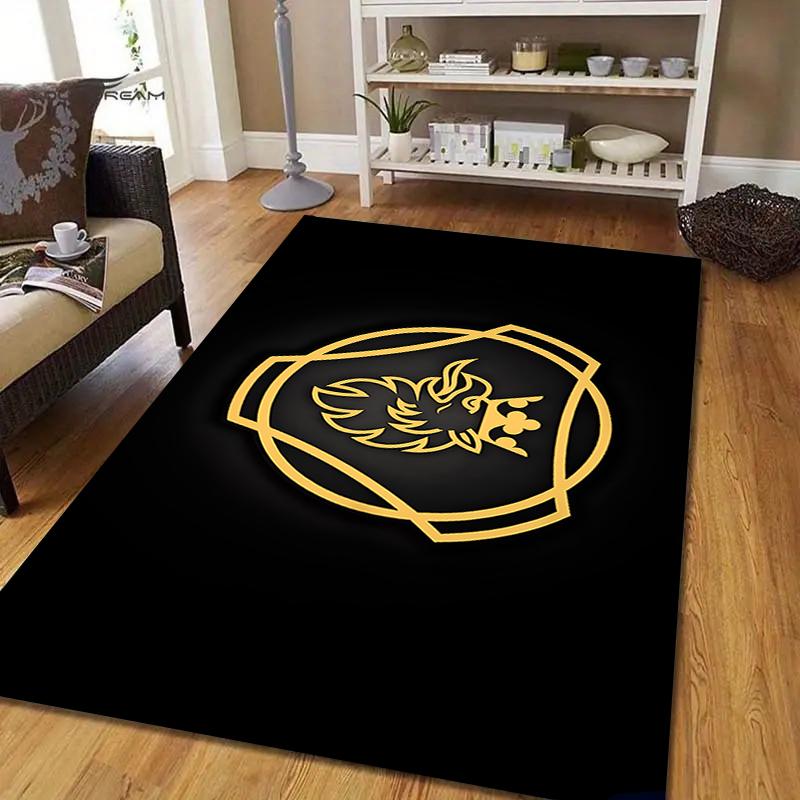 Royal Crest Style Crystal Velvet Rug, Soft Anti‑Slip Crystal Velvet Carpet for Living Room Bedroom Home Decor