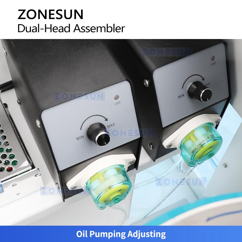 ZONESUN ZS-J0A01 Semi automatic Double head O-ring Assembly Machine Rubber Seal Ring Mounting Equipment