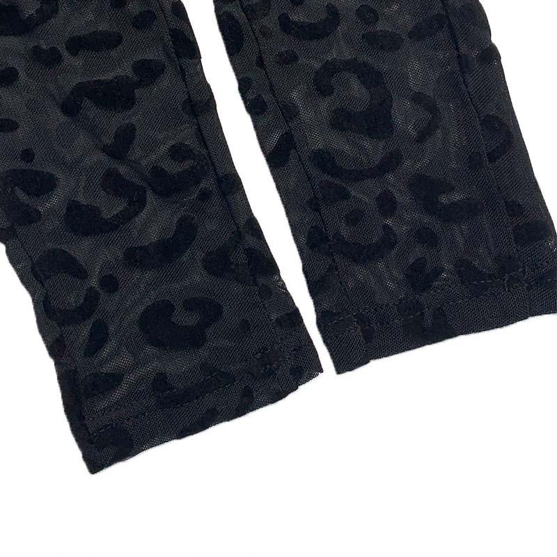 Tooxika New Women's Jumpsuit Slim Fit Long Sleeve Sexy Flocking See-through Slimming Jumpsuit