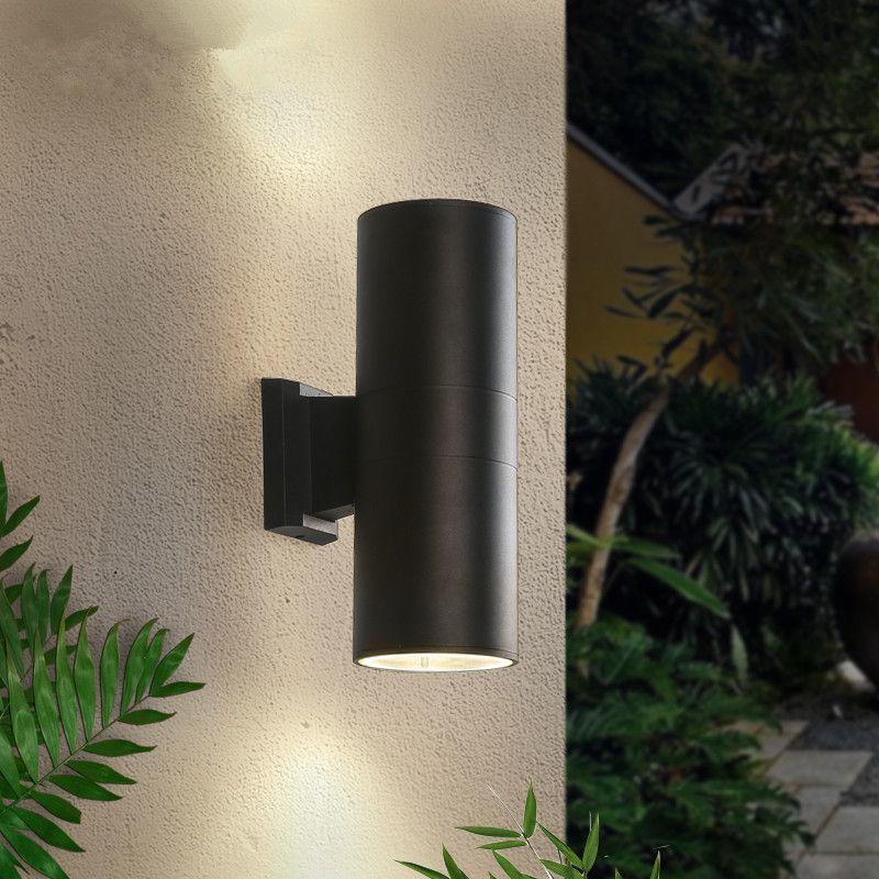 Уличный двухголовочный настенный светильник E27 для сада, двора, балкона, алюминиевый, для крыльца, для улицы, для дорожки, внутренний настенный бра для коридора, водонепроницаемый