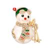 Talos Lady Christmas Snowman Enamel Brooch Pin Lapel Decor Xmas Gift