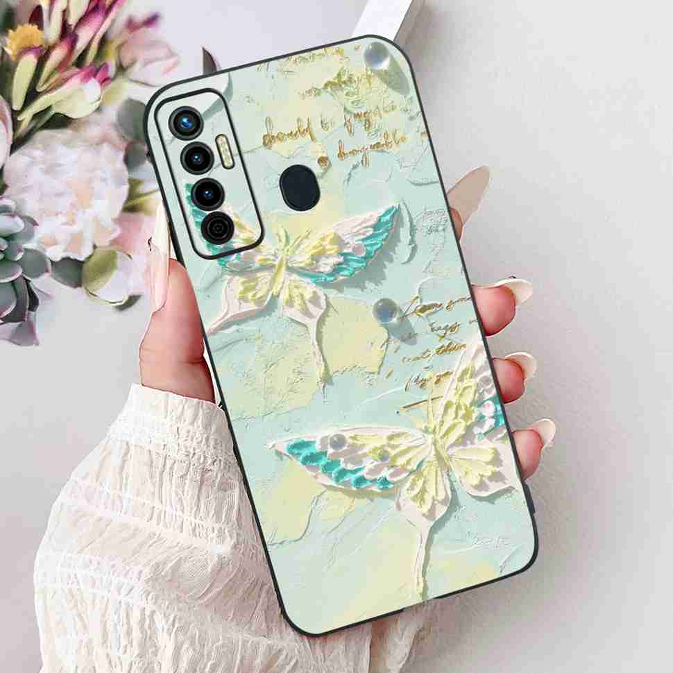 Cute Cat Cover For Tecno Camon 17 Case CG6 CG6j Silicone Soft Protection Shell For Tecno Camon 17 Camon17 Back Cover Casing 6.6"