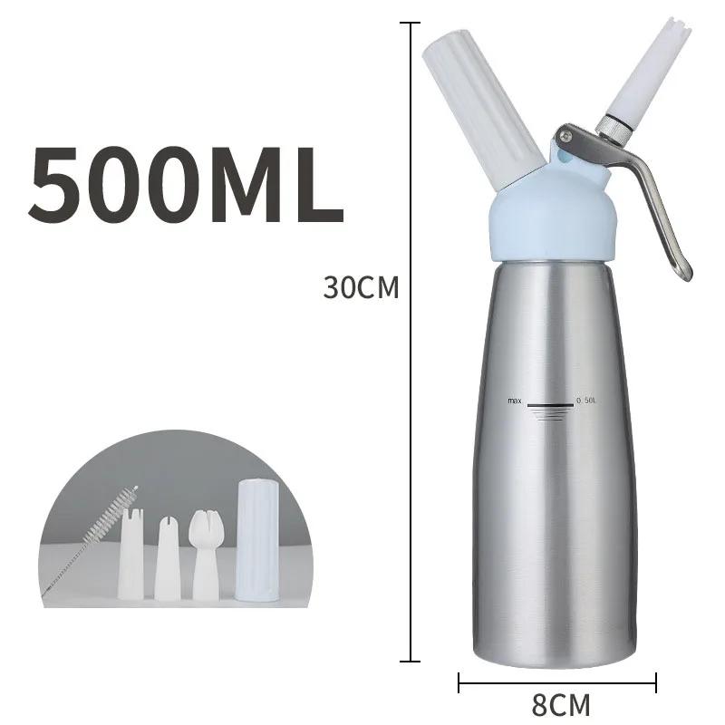 250/500 мл дозатор для взбивания сливок венчик для торта кофе молоко чай украшения инструменты для выпечки Artisan вспениватель сливок алюминиевый декоративный носик