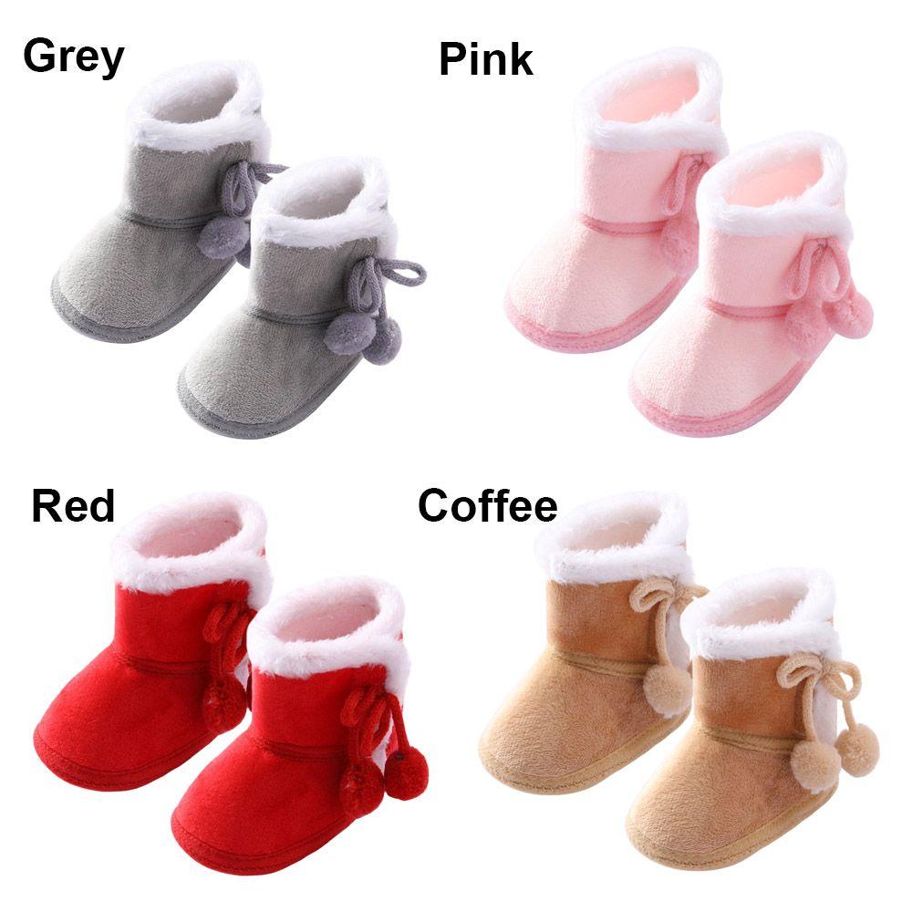 Casual Anti Skid Bottom Baby Girls Boys Winter Warm Boots Plush Fur Newborn Toddler Flat Snow Boots