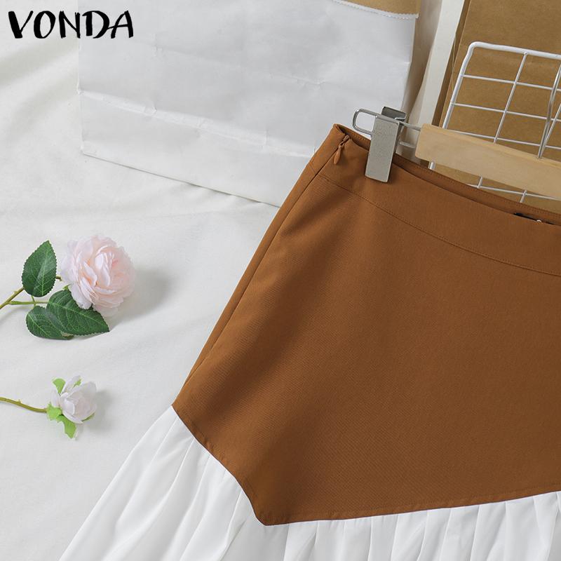 VONDA Женские элегантные свободные плиссированные юбки с эластичной талией
