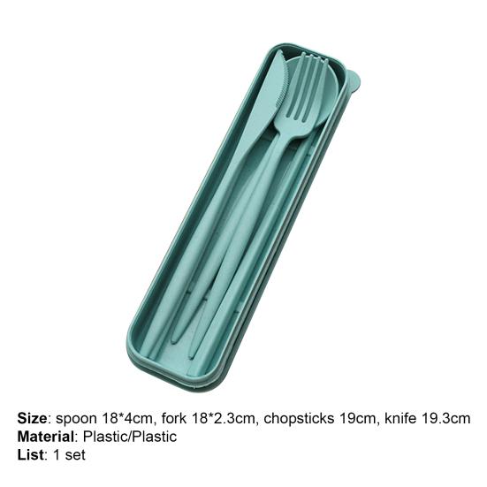 4 шт./компл. наборы столовых приборов креативные с футляром пластиковые портативные наборы ложек и вилок