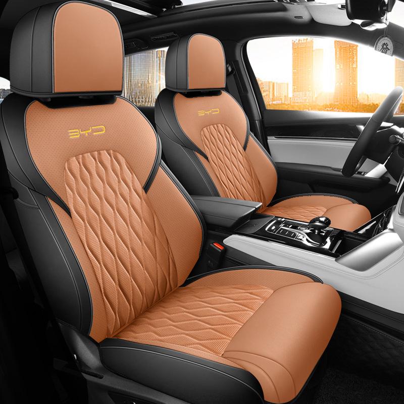 BYD Tang Car Seat Cushion: Perforated Leather, Fits 5/6/7-Seat Models, All-Season Use