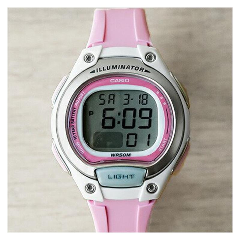Casio Серия CASIO YOUTH - Серия с дисковым цифровым дисплеем Ретро Спортивный тренд Кварцевый механизм Ремешок из смолы Японские и корейские часы Женские LW-203-4AVDF