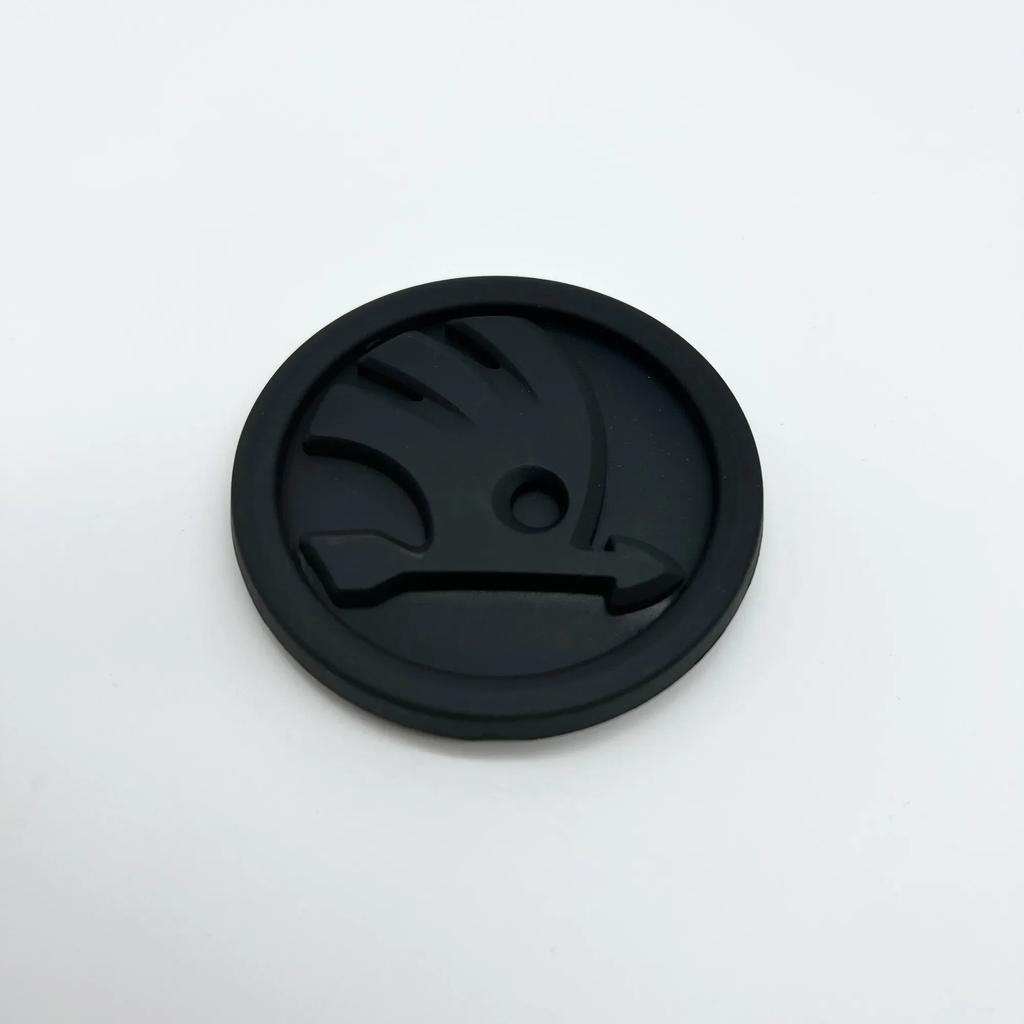 Car Sticker 2025 New 80/90/100mm 3D logo Car Front Bonnet Grill Rear Trunk Emblem Badge Sticker For Skoda Fabia Rapid Superb Oct