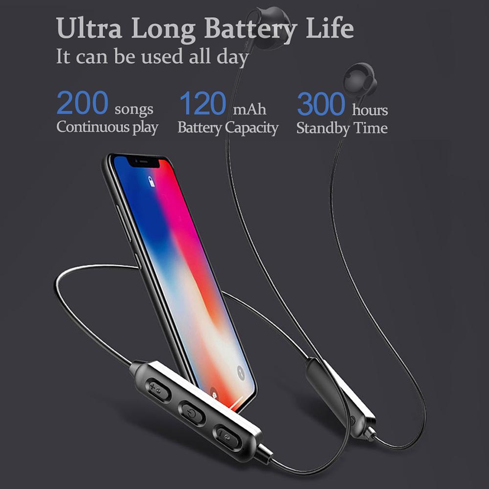 Wireless Bluetooth 5.0 Earphones Neckband Stereo Sports Handsfree Headset 98dB