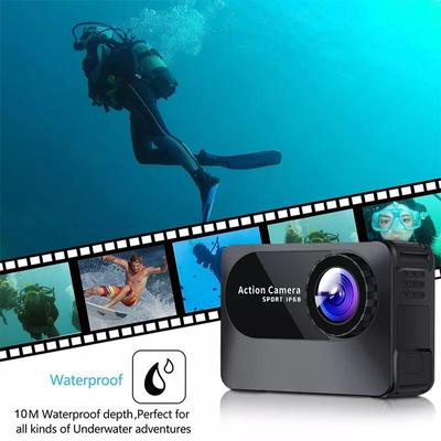 4K Ultra HD Wi-Fi Экшн-камера 2,0-дюймовый экран 10M 170D Водонепроницаемая подводная камера для шлема Видеозапись Спортивная камера