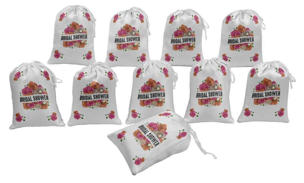 Darling Souvenir White Floral Wedding Shower Party Supplies Favor BagsA JewelryA Pouches 15