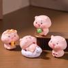 5 шт. Фигурка свиньи Мини Портативный размер Q-версия Дизайн свиньи Статуэтка Миниатюрная свинья Ландшафт Офисный стол Книжная полка Декор для автомобиля