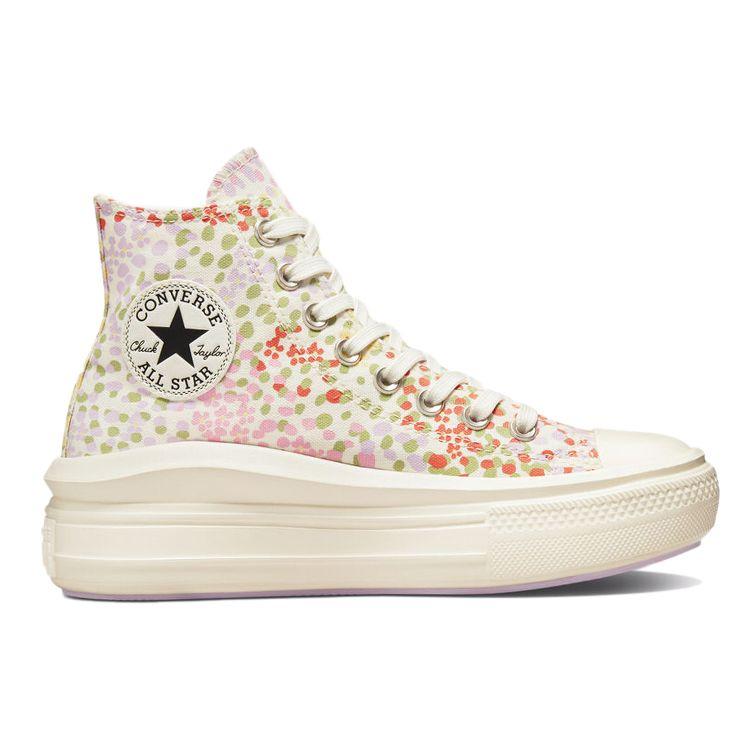 Converse Chuck Taylor All Star Move Platform High Floral Women Sneakers Cream Egret Multi A01593C