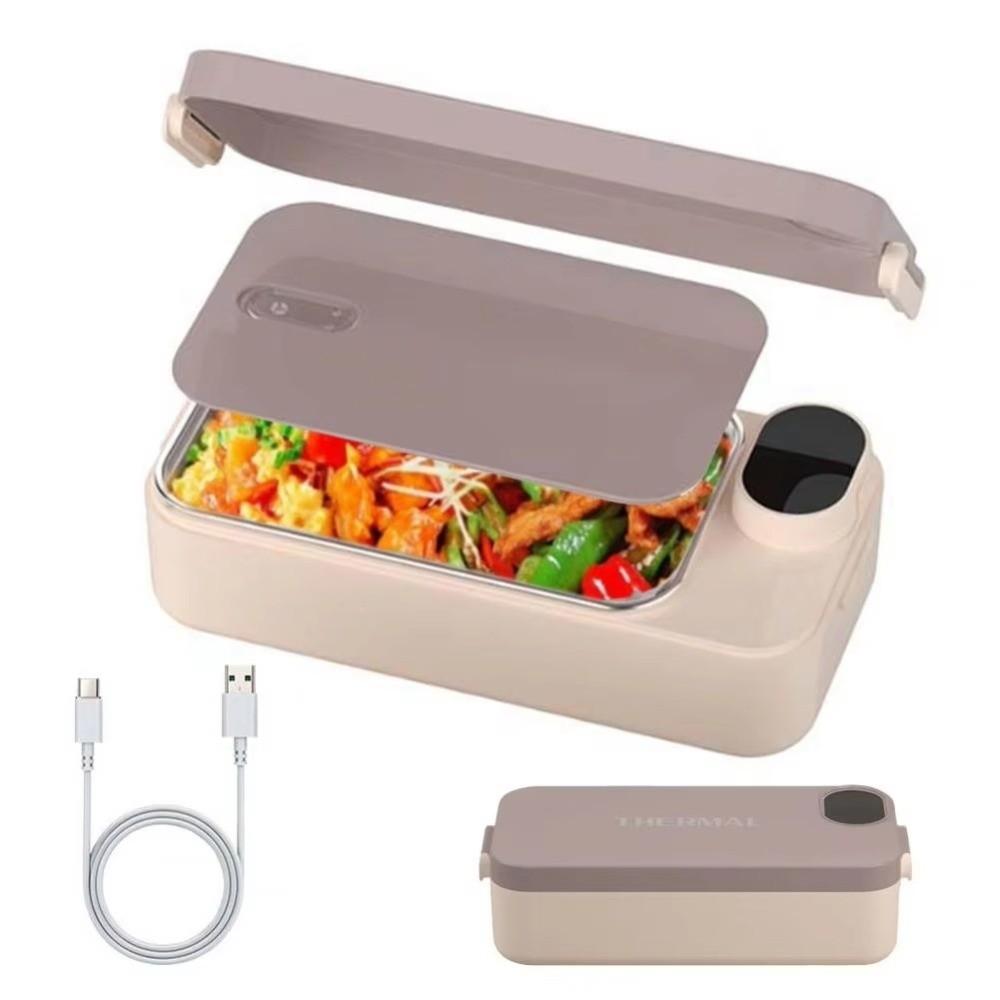 Waterless Heating Heated Food Warmer Digital Display Heated Box Electric Lunch Box Travel