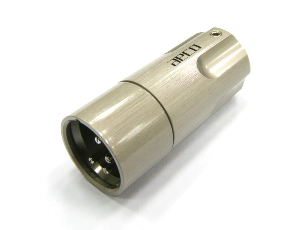 Aeco XLR 4Pole Male AX4-1611R, 1pcs1set, Rhodium Plating, Vacuum Bag