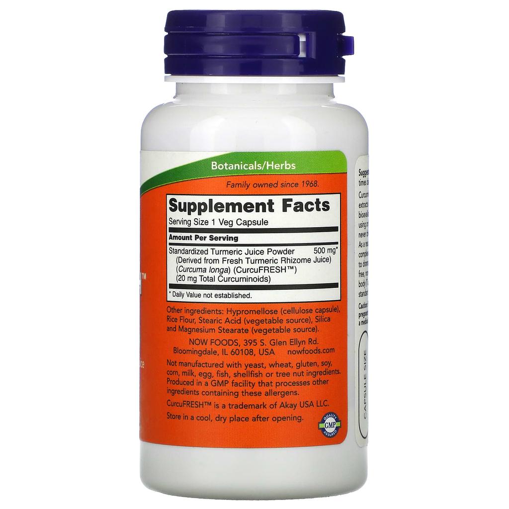 Now Foods CurcuFresh Curcumin, 60 Veggie Capsules