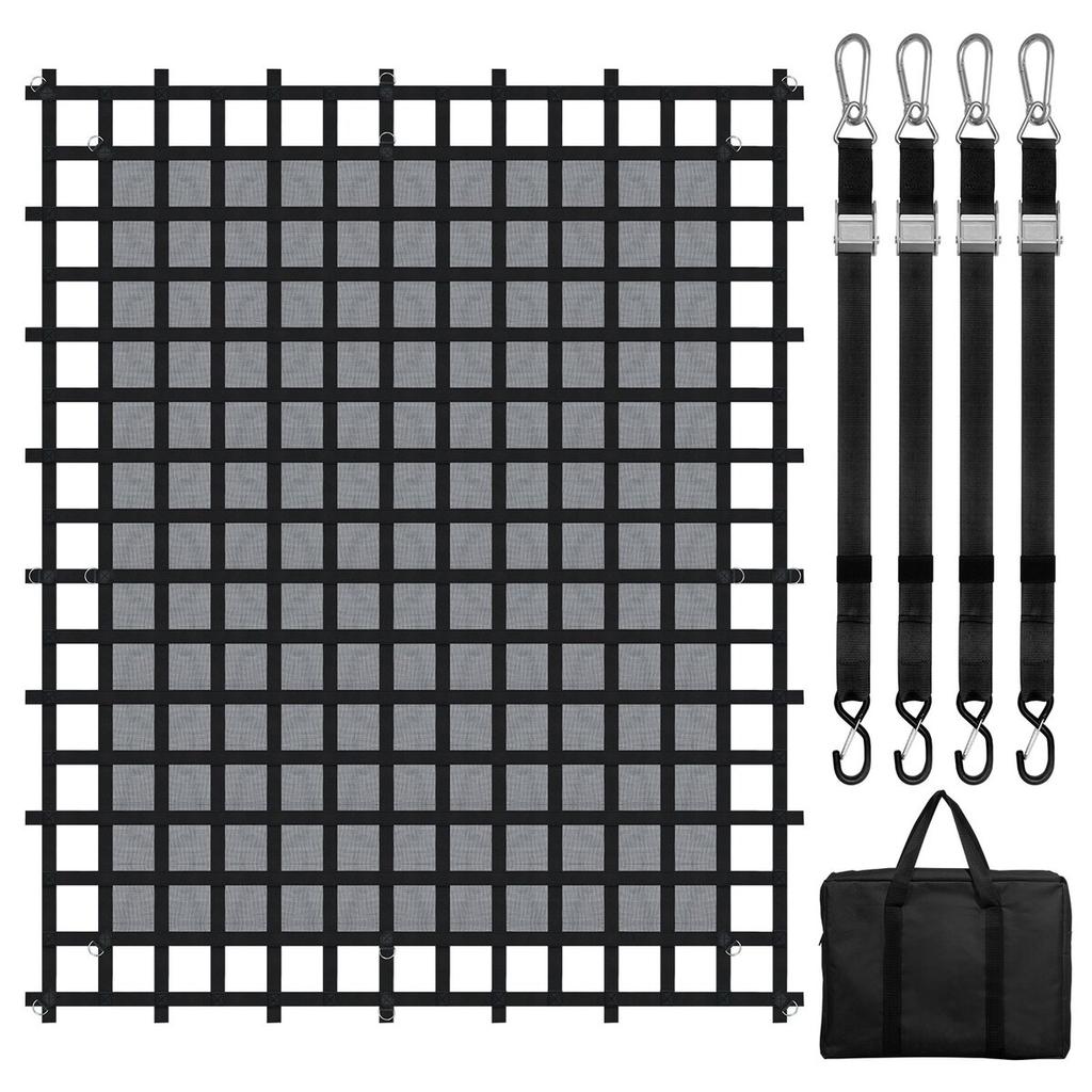 Cargo Net Heavy Duty Cargo Net 120" x 105" Adjustable Buckles & S-Hooks