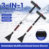 Автомобильная щетка для снега и скребок для льда, выдвижная лопата для снега, эргономичная ручка из пеноматериала, щетка для удаления снега для очистки лобового стекла и окон