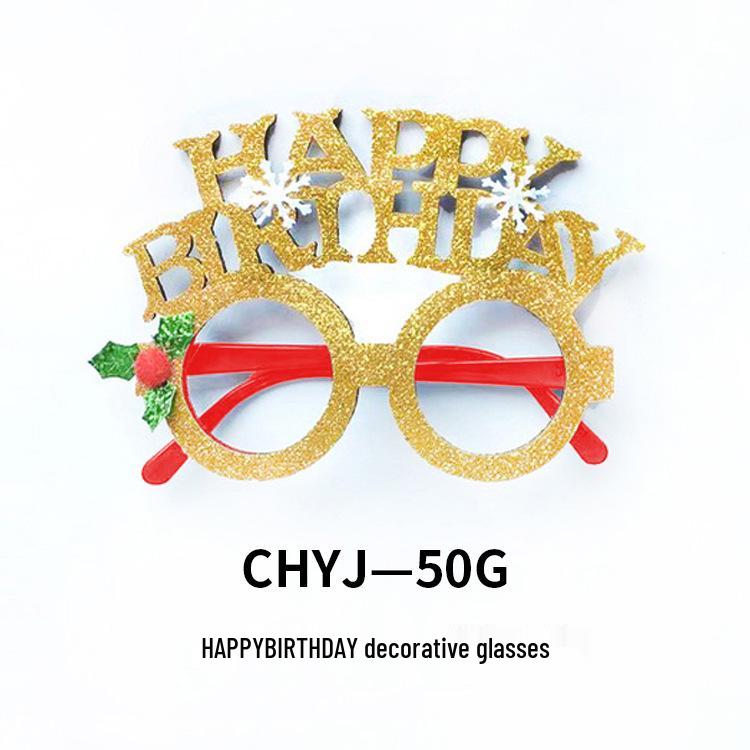 Креативные рождественские очки - Санта, Снеговик, Рога для взрослых и детей