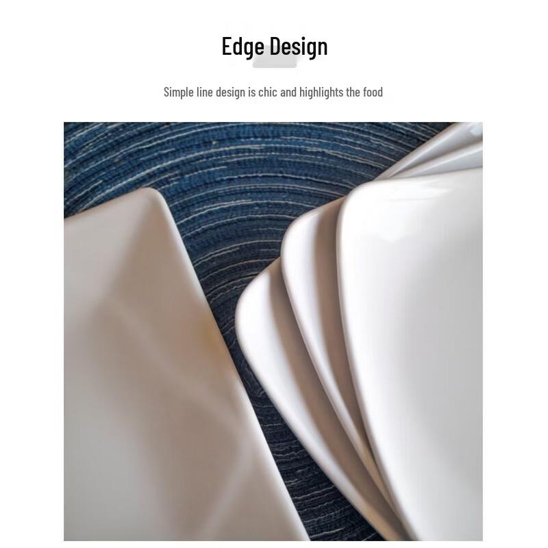 White Square Melamine Dinner Plate