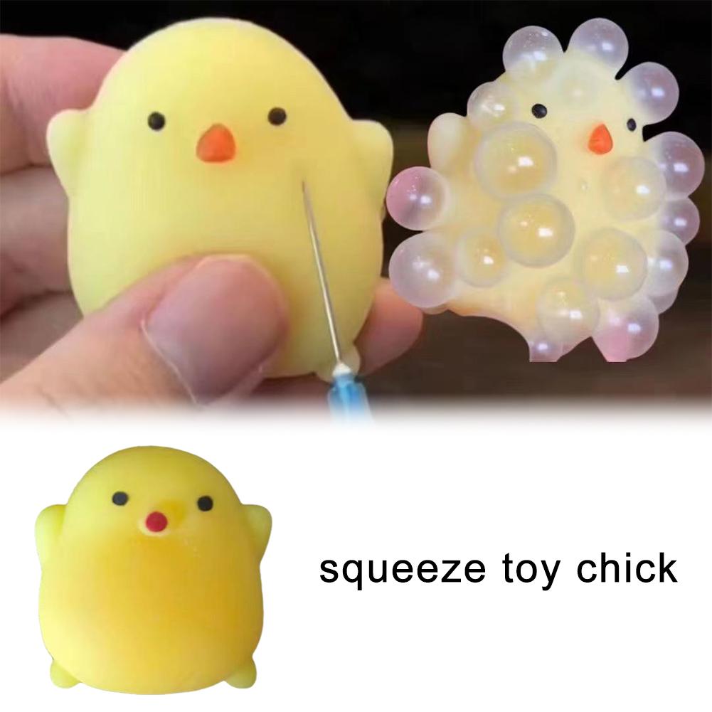 Chick Toy Slow Rebound Soft TPR Stress Anxiety Animal Relief Chicken Portable Adults Ye Z6Z1