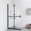 VidaXL Folding Shower Screen Bathtub Partition Bathroom Accessory Shower Partition Home Interior ESG Glass 151181