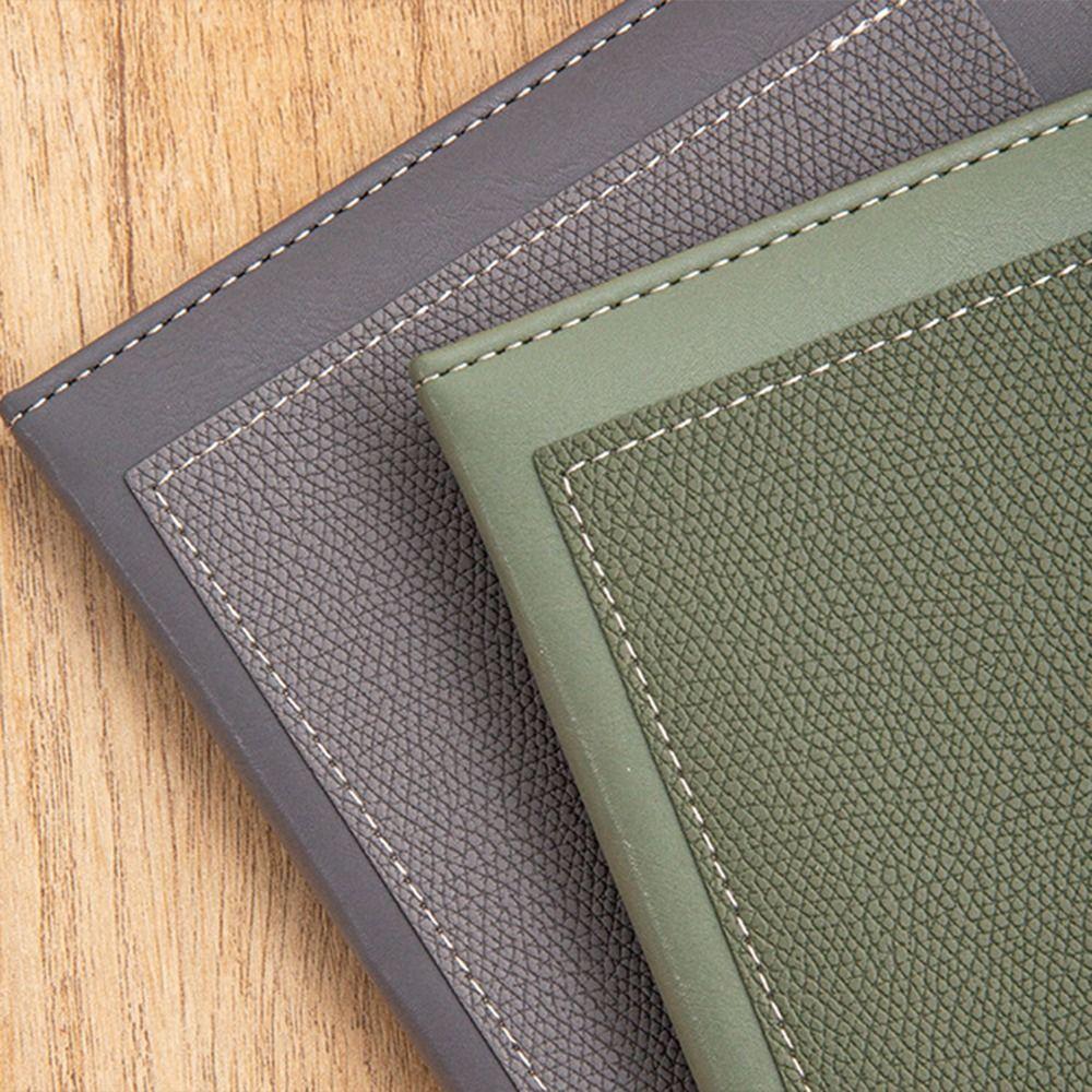 PU Leather Cover A5 Notebook 200 Pages Diary Notepad Business Office Notebook  Office School Supply
