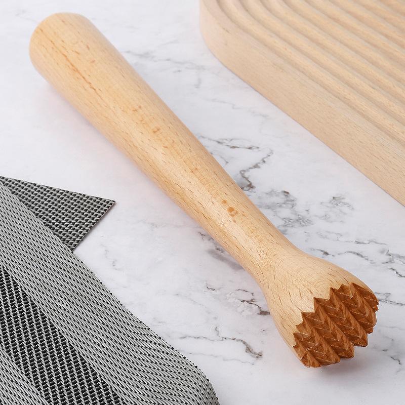 Heavy Duty Wooden Muddler Cocktail Crusher Long Handle Tool for Mashing Herbs Fruits Mixing Bar Drinks