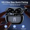 Wireless Earbuds with Touch Control, Built-in Noise-cancelling Microphone, Type-C Charging Case, 15 Hours of Playback Time, 2 Hours of Fast Charging