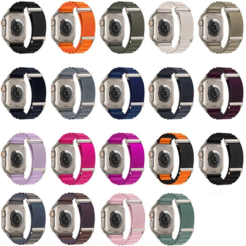 Ремешок Alpine Loop для Apple Watch Ultra 2, 49 мм, 45 мм, 44 мм, 42 мм, 41 мм, 38 мм, 40 мм, нейлоновый браслет для Iwatch Series 8, 9, 7, 3 SE, 6, 5