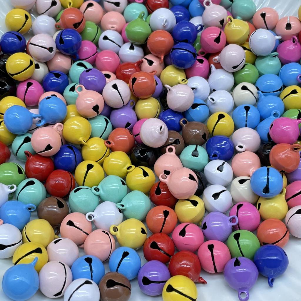 14 мм Леденцового цвета Окрашенные Колокольчики Брелок Аксессуары для DIY Рождественских Украшений и Ювелирных Изделий для Питомцев